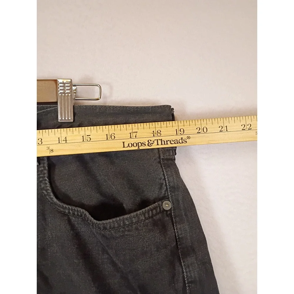 Rugged Gorpcore Eddie Bauer Mens 35x32 Charcoal Black Straight Leg Cotton Jeans
